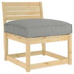 vidaXL Coussin pour assise de palette Gris 70 x 70 x 12 cm