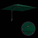vidaXL Parasol de jardin Vert 248.5 x 247.5 x 160 cm tissu