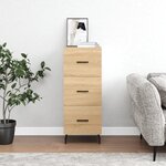 vidaXL Buffet Chêne sonoma 34 5x34x90 cm Bois d'ingénierie