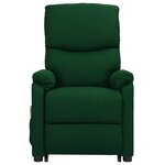 Vidaxl fauteuil releveur inclinable de massage vert foncé tissu