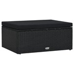 vidaXL Salon de jardin 5 Pièces avec coussins résine tressée noir