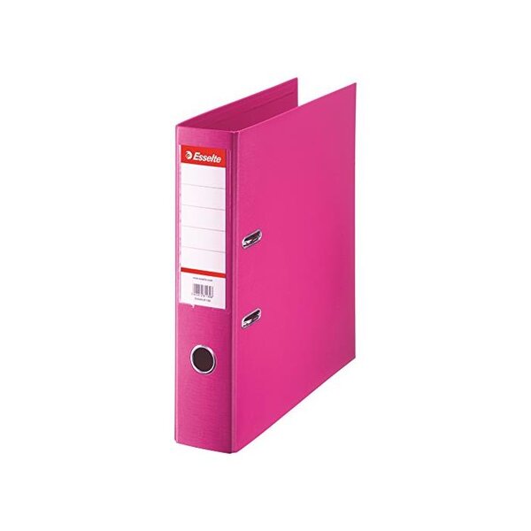 Classeur à levier plastique Standard A4 Dos 75 mm Fuchsia ESSELTE