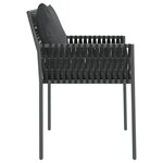 vidaXL Chaises de jardin avec coussins lot de 6 noir 54x61x83 cm rotin