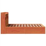 vidaXL Cadre de lit sans matelas cire marron 120x200cm bois pin massif