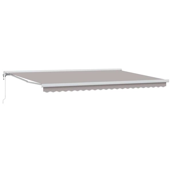 vidaXL Auvent Rétractable Gris clair 500 × 300 cm Tissu Métal
