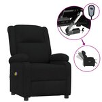vidaXL Fauteuil électrique de massage Noir Tissu