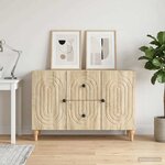 vidaXL Meuble TV Chêne Sonoma 89 x 34 5 x 60 cm Bois d'ingénierie