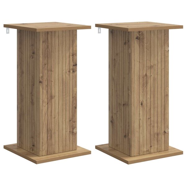 vidaXL Support de Plante 2 pièces Chêne artisanal 30 5 x 30 x 60 5 cm