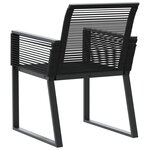 vidaXL Chaises de jardin lot de 2 Noir Résine tressée