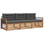 vidaXL Ensemble de canapés d'extérieur 3 pc Naturel et Anthracite