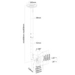 Newstar support de plafond réglable écran plat 10"-40" 13 cm noir
