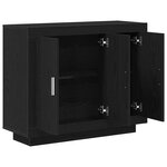 vidaXL Buffet Noir 92 x 35 x 75 cm Bois d'ingénierie