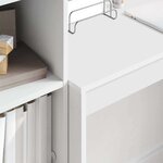 vidaXL Bureau avec rangement avec tiroir 2 Pièces Blanc Bois d'ingénierie
