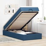 VidaXL Cadre de lit ottoman avec matelas bleu 80x200 cm tissu