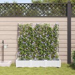 vidaXL Pots de jardin Blanc 120 x 40 x 126 cm Acier