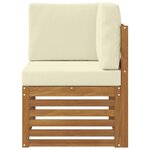 vidaXL Canapé d'angle extérieur Bois d'Acacia Massif Naturel