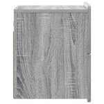 vidaXL Cabinet de chevet mural Sonoma gris 33 x 34 5 x 43 cm