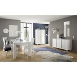 Buffet Citizen blanc laqué 3 portes - 156 x 40 x Hauteur 84 cm