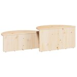 vidaXL Table basse 2 Pièces Naturel 79 x 39 5 x 40 cm Bois massif en pin