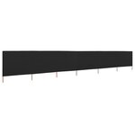 vidaXL Paravent 6 panneaux Tissu 800 x 120 cm Noir