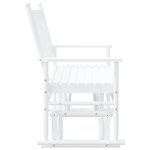 vidaXL Banc balancelle blanc 118x70x104 5 cm bois massif de peuplier
