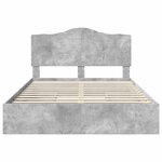 vidaXL Lit de Rangement Gris béton 140 x 190 cm Bois d'ingénierie