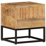 vidaXL Table d'appoint 30x30x33 cm Bois de manguier brut