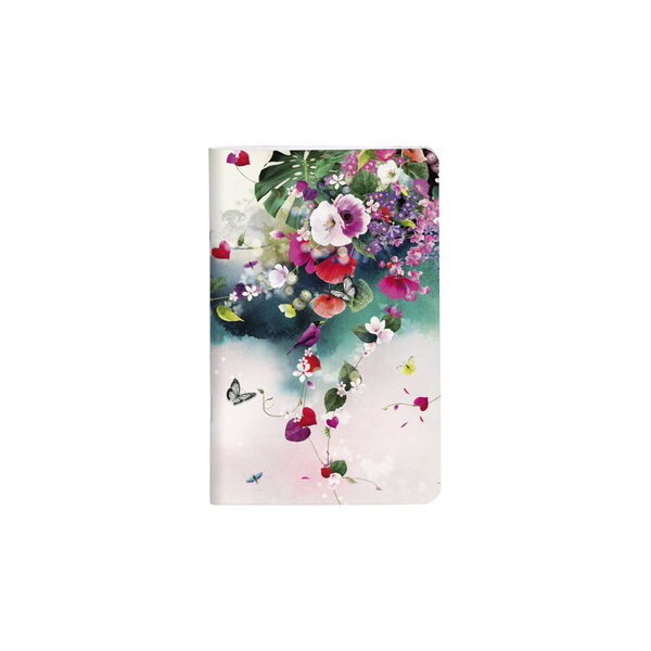 Chacha - carnet 7 5 x 12 cm - 48 pages blanches - tropical oiseau violet