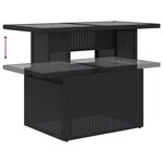 vidaXL Salon de jardin 8 Pièces avec coussins noir résine tressée