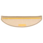 vidaXL Tapis d'escalier 15 pièces 65 x 21 x 4 cm Beige foncé Demi-rond Grand