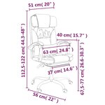 vidaXL Fauteuil inclinable de bureau Marron Similicuir