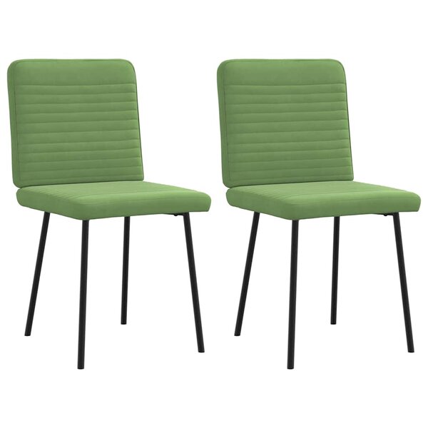 vidaXL Chaises à manger lot de 2 Vert clair Velours