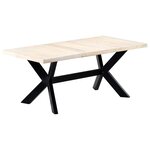 vidaXL Table à dîner Blanc 180x90x75 cm Bois de manguier massif