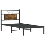 vidaXL Cadre de lit sans matelas chêne fumé 90x200cm bois d'ingénierie