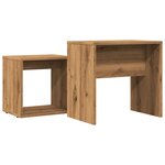 vidaXL Tables basses gigognes 2 Pièces chêne artisanal bois d'ingénierie