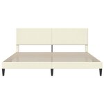 vidaXL Cadre de lit Crème 180 x 200 cm Tissu en velours côtelé