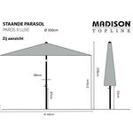 Madison Parasol Paros II Luxe 300 cm Lueur dorée
