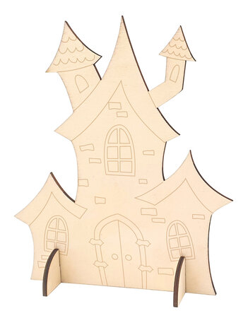 Maison hantée en bois à customsier pour Halloween 15 3 x 13 cm