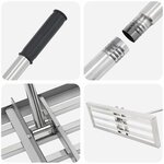 vidaXL Niveau de jardin Argent 75 x 25 x 200 cm Acier Inoxydable 201