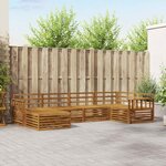 vidaXL Ensemble de canapés d'extérieur 6 Pièces Naturel