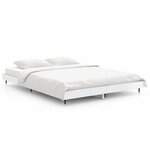 vidaXL Cadre de lit sans matelas blanc brillant 140x190 cm