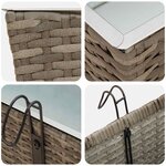 vidaXL Garde-Corps 2 pc Gris 80 x 17 x 17 cm métal
