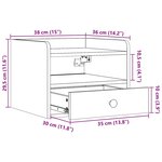 vidaXL Table de chevet Blanc 38 x 36 x 29 5 cm Bois massif en pin