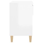 vidaXL Armoire à chaussure Blanc brillant 70x36x60 cm Bois ingénierie