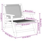 vidaXL Ensemble de 5 Chaises et Table de Jardin en Bois d'Acacia Gris