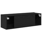 Meubles TV vidaXL 2 Pièces Chêne Noir 100x30x30 cm Bois d'ingénierie
