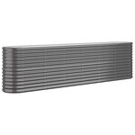 vidaXL Lit surélevé de jardin Acier enduit de poudre Anthracite