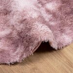 vidaXL Tapis Shaggy à poils longs NAVARRA rose poudré 120x120 cm