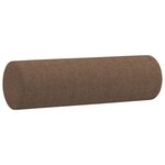 vidaXL Canapé 2 places avec oreillers décoratifs marron 140 cm tissu