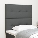 Headboard LED vidaXL Gris foncé 90 cm Tissu